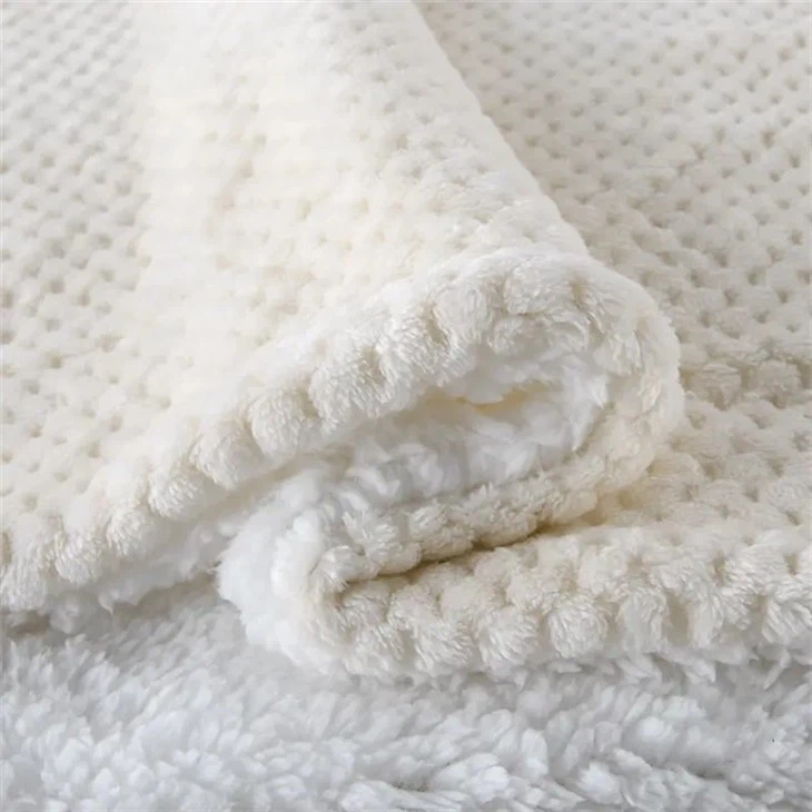 3d white sherpa blanket