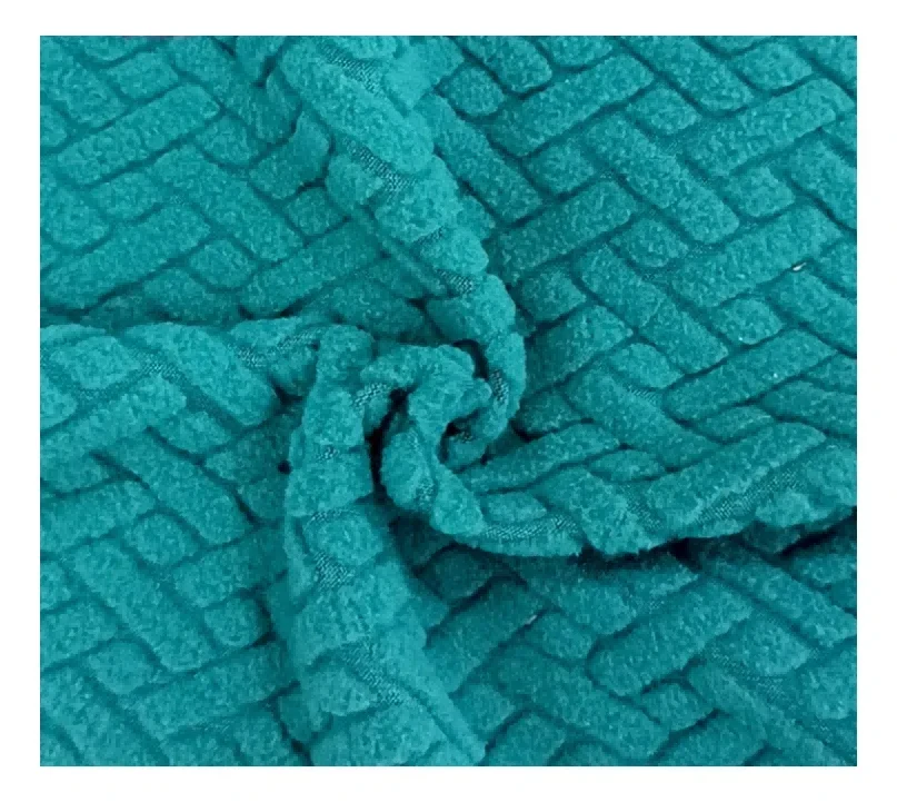 Jacquard Polar Fleece Fabraic Drop-snáthaid Lomra Polar