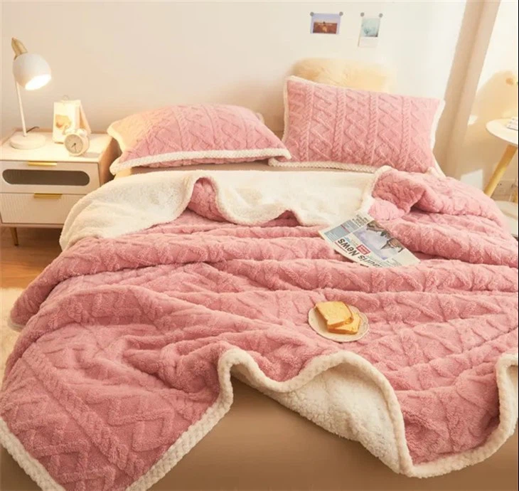 pink sherpa blanket