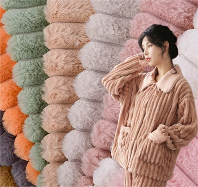 Stripe Coinín Fabraic Faux Fur