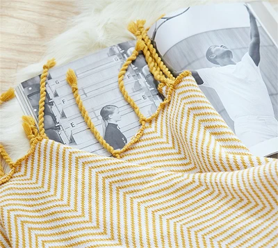 Acrylic Throw Blanket With Tassels Acrylic Throw Blanket With Tassels